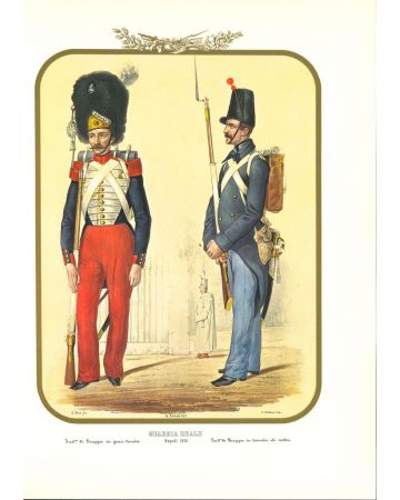 Real Guard is a lithograph by Antonio Zezon. Naples 1852.