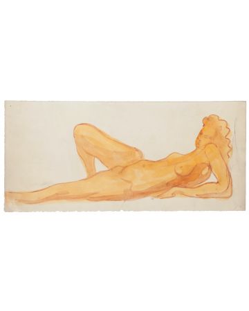 Nude 1935's is an original drawing in watercolor a on paper, realized by Jean Delpech (1988-1916). 