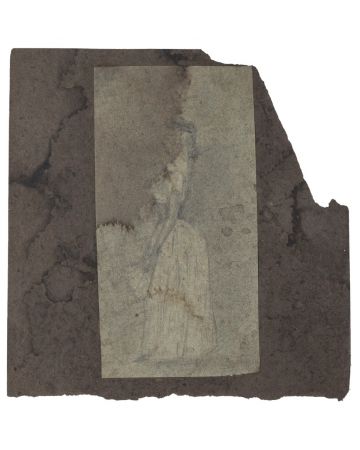 "Figure of Woman" is an original drawing in tempera and watercolor on paper, realized by an Anonymous Artist of the XX Century .