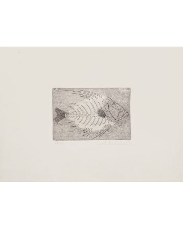 "Fishbone" is a beautiful print in etching technique, realized by Massimo Baistrocchi.