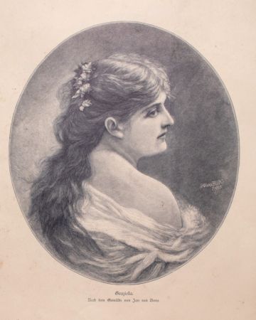 Woman's Portrait is an original zincography on paper realized by D'Apres Jan van Beers, in 1905.