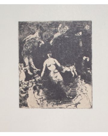 Horror Scene is an original Vintage Offset Print on ivory-colored paper, realized by Franco Gentilini (Italian Painter, 1909-1981), in Late 20th Century.