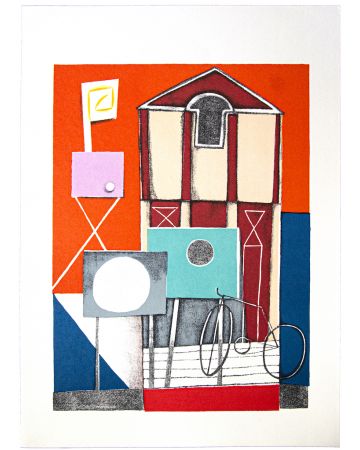Franco Gentilini - House and Bicycle - Contemporary Artwork