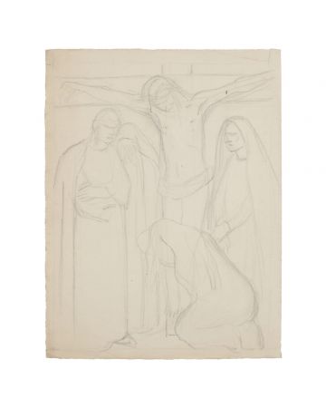Sketch for Sacred Scene by Anonymous - Modern Artwork