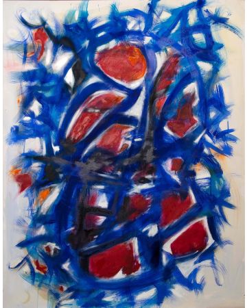Blue Abstract Composition by Giorgio Lo Fermo -  Contemporary Artworks