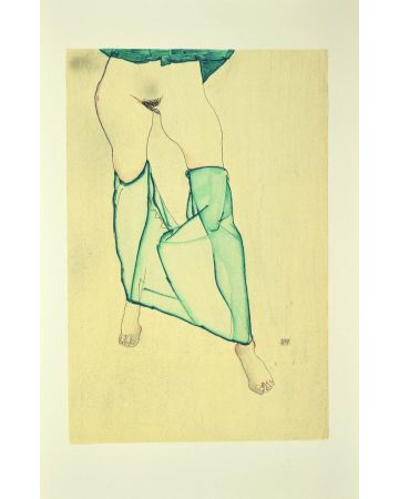 Standing Female Nude From The Waist Down by Egon Schiele - Modern Artworks