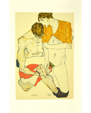 Lovers by Egon Schiele - Modern Artwork