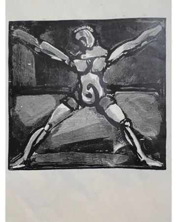 "Figure" is an original xilograph on ivory-colorated paper by George Rouoult, in 1938.