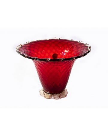  Red Glass Vase by  Ferro E Lazzarini  - Decorative Object