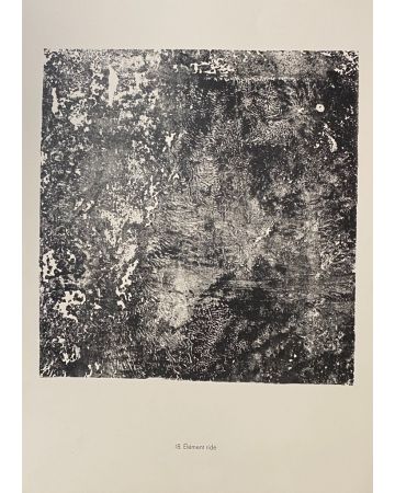 Element Ride is an original B/W lithograph on watermarked paper "Arc". Abstract composition by the French artist Jean Dubuffet. From the album of "Theatre du sol" (1953-1959). In excellent conditions.