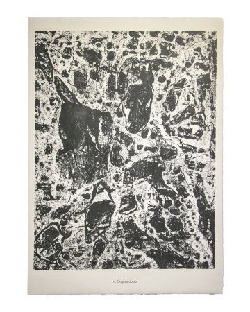 Orgues du sol - From Eaux, Pierres, Sable by  Jean Dubuffet - Contemporary Artwork