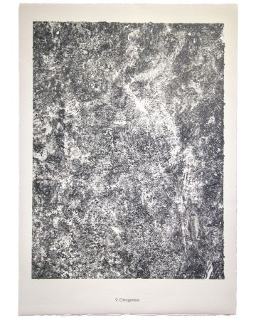 Ontogenese is an original lithograph on watermarked paper "Arc". Abstract composition by the French artist Jean Dubuffet. From the album of "Sols Terries" (1953-1959). In excellent conditions.