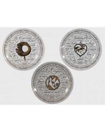 Earth signs- from Zodiac Plate Series by Piero Fornasetti - Design and Decorative Object