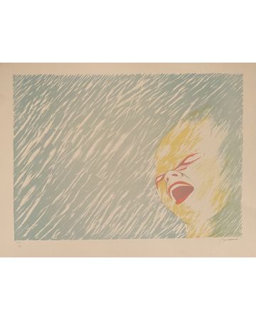 The Scream is an original mixed colored serigraph realized by Danilo Bergamo in the second half of the XX century, in 1970s.