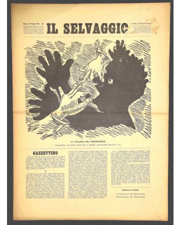 "Il Selvaggio no.8- 1934", Illustrated by Mino Maccari- Art Magazine