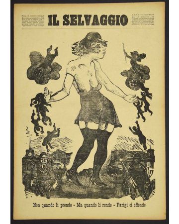 "Il Selvaggio no.9- 1933", Illustrated by Mino Maccari- Art Magazine