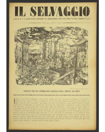"Il Selvaggio no.5- 1933", Illustrated by Mino Maccari- Art Magazine