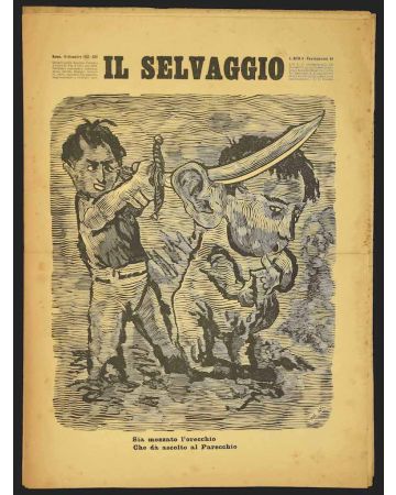 "Il Selvaggio no.9- 1935", Illustrated by Mino Maccari- Art Magazine