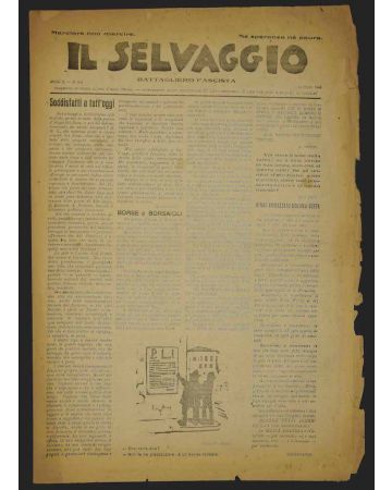 "Il Selvaggio no.8-9- 1925", Illustrated by Mino Maccari- Art Magazine