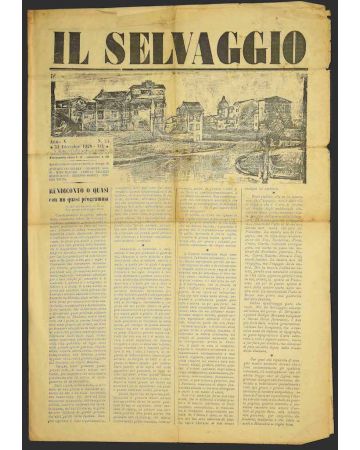 "Il Selvaggio no.24- 1928", Illustrated by Mino Maccari- Art Magazine