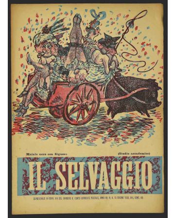 "Il Selvaggio no.4-5- 1935", Illustrated by Mino Maccari- Art Magazine