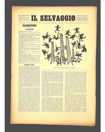 "Il Selvaggio no.11- 1934", Illustrated by Mino Maccari- Art Magazine