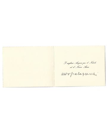 Happy New Yaer Card by Aldo Palazzeschi - Manuscripts