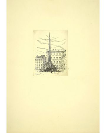 Navona Square is an original artwork realized by Giuseppe Malandrino.
Original print in etching technique.