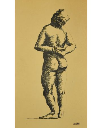 Nude Figure is an ink drawing on ivory-colored paper realized by Jean Chapin in the First Half 20th Century.