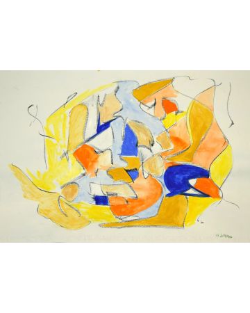 Geometrical Abstract Composition is an original contemporary artwork realized by the Italian artist Giorgio Lo Fermo (Messina, 1947) in 2020.