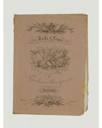 Copertina e testo della vita di Napoleone by Anonymous Artist - Rare book