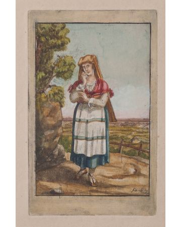 Costume of the Roman countryside by Bartolomeo Pinelli - Artwork