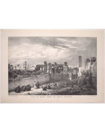 View of Rome" made by the artist  G. Engelmann- Old Master