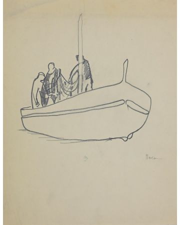 “Boatmen” made by Herta Hausman - Modern Artwork