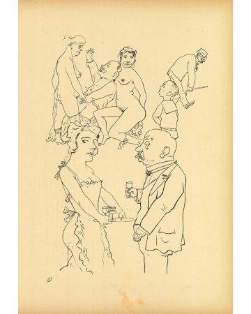 Genre scene from Ecce Homo by  George Grosz - Modern Artwork