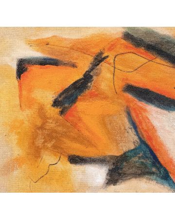 Orange and Black Composition by Giorgio Lo Fermo - Contemporary Artworks