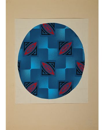  Blue Circles by Clement Nicolas Kons - Modern Artwork