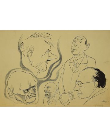 Caricatures by Adolf Hallman - Contemporary artwork