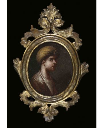 Portrait of a sultan page with turban