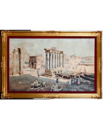View of the Forum Romanum by Giuseppe Costantini -  Modern Artwork 