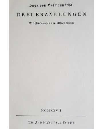 Drei Erzalhungen by Alfred Kubin - Rare Books