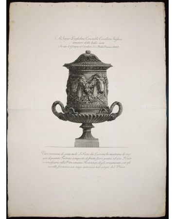 Etching, engraving, 1778, Vasi, candelabri, proof, printed,  contemporary paper, Details, handwritten, ending, note, Sir G. Constable, Not signed, Very Good, conditions, Cavaliere, G.B.Piranesi, cav.re, francesco, Old Masters