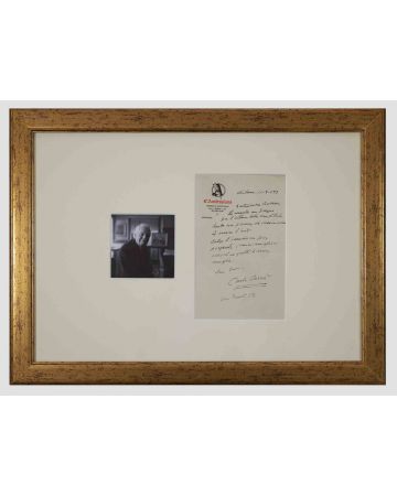 Confidential Letter by Carlo Carrà and Photo - SOLD