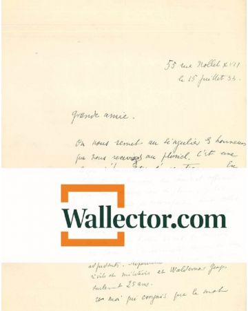 M. Jacob-Autograph Letter Signed