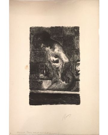 P. BONNARD, Femme Debout dans sa Baignoire, Lithograph, 1925.
