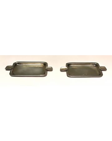 Pair of Silver Ashtrays - Decorative Object
