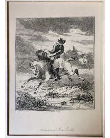 Phiz, Abduction of Miss Gould, Browne Hablot Knight, Phiz, Charles Dickens, DSatire, Illustration, London, Bristol,  George Cruikshank,  John Leech,  David Copperfield, Pickwick, Dombey and his son, Martin Chuzzlewit, Gould, 