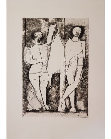 Marino Marini, Scenario, Etching, 1968, First selection, IV Plate, Propylaen, Berlin, 1973,  Modern Art Artwork