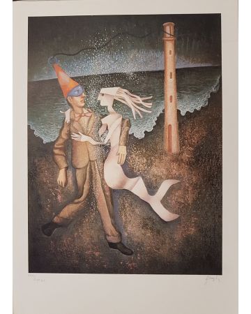 Man with siren by Enrico Benaglia - Modern Artwork