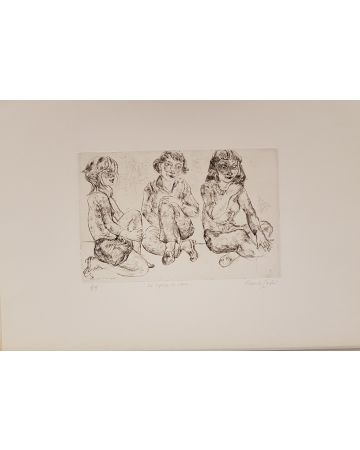 Tre ragazze in attesa by Edoardo Salvi - Prints & Multiples